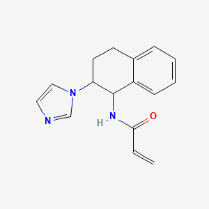 molecular formula C16H17N3O B2756585 N-(2-Imidazol-1-yl-1,2,3,4-tetrahydronaphthalen-1-yl)prop-2-enamide CAS No. 2175580-87-5
