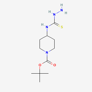 molecular formula C11H22N4O2S B2756594 Tert-butyl4-[(aminocarbamothioyl)amino]piperidine-1-carboxylate CAS No. 1897880-15-7