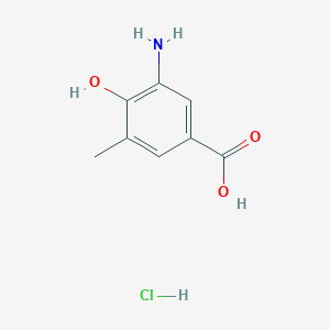 molecular formula C8H10ClNO3 B2756602 3-Amino-4-hydroxy-5-methylbenzoic acid hydrochloride CAS No. 2193060-80-7