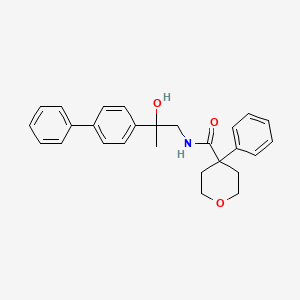 molecular formula C27H29NO3 B2756606 N-(2-{[1,1'-biphenyl]-4-yl}-2-hydroxypropyl)-4-phenyloxane-4-carboxamide CAS No. 1396883-94-5