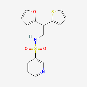 molecular formula C15H14N2O3S2 B2756620 N-[2-(furan-2-yl)-2-(thiophen-2-yl)ethyl]pyridine-3-sulfonamide CAS No. 2097872-29-0