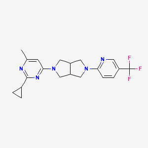 5-(2-Cyclopropyl-6-methylpyrimidin-4-yl)-2-[5-(trifluoromethyl)pyridin-2-yl]-1,3,3a,4,6,6a-hexahydropyrrolo[3,4-c]pyrrole