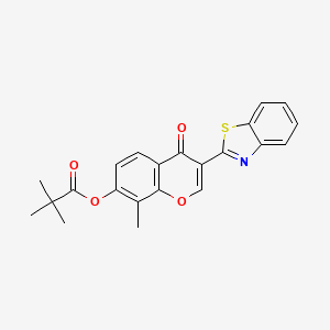 3-(benzo[d]thiazol-2-yl)-8-methyl-4-oxo-4H-chromen-7-yl pivalate