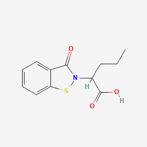 2-(3-Oxo-2,3-dihydro-1,2-benzothiazol-2-yl)pentanoic acid
