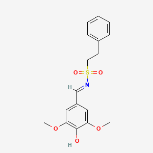 (E)-N-(4-hydroxy-3,5-dimethoxybenzylidene)-2-phenylethanesulfonamide