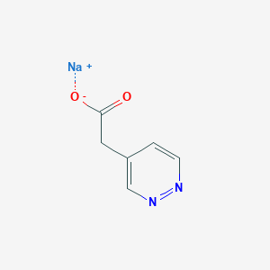 molecular formula C6H6N2NaO2 B2756645 Sodium 2-(pyridazin-4-yl)acetate CAS No. 1523571-92-7
