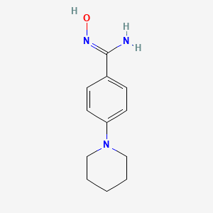 molecular formula C12H17N3O B2756646 N'-hydroxy-4-(piperidin-1-yl)benzene-1-carboximidamide CAS No. 186650-56-6