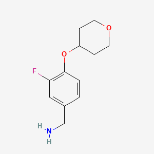 [3-Fluoro-4-(oxan-4-yloxy)phenyl]methanamine