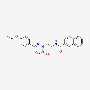 molecular formula C25H23N3O3 B2756663 N-(2-(3-(4-ethoxyphenyl)-6-oxopyridazin-1(6H)-yl)ethyl)-2-naphthamide CAS No. 921853-23-8