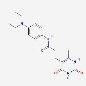 molecular formula C18H24N4O3 B2756667 N-(4-(diethylamino)phenyl)-3-(6-methyl-2,4-dioxo-1,2,3,4-tetrahydropyrimidin-5-yl)propanamide CAS No. 1105229-75-1