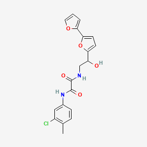 molecular formula C19H17ClN2O5 B2756677 N-(2-{[2,2'-bifuran]-5-yl}-2-hydroxyethyl)-N'-(3-chloro-4-methylphenyl)ethanediamide CAS No. 2320543-83-5