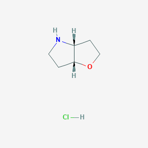 molecular formula C6H12ClNO B2756693 cis-Hexahydro-2H-furo[3,2-B]pyrrole hcl CAS No. 1993173-24-2