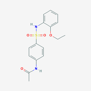 molecular formula C16H18N2O4S B275670 N-[4-[(2-ethoxyphenyl)sulfamoyl]phenyl]acetamide 