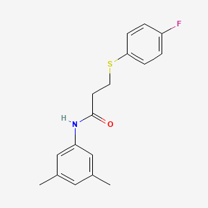 molecular formula C17H18FNOS B2756705 N-(3,5-dimethylphenyl)-3-((4-fluorophenyl)thio)propanamide CAS No. 896358-02-4