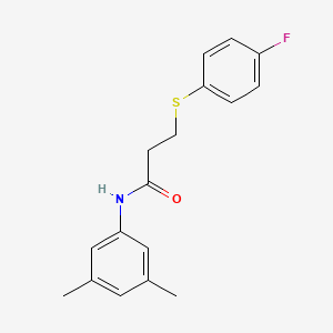 N-(3,5-dimethylphenyl)-3-(4-fluorophenyl)sulfanylpropanamide