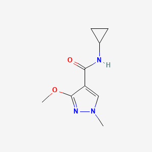 molecular formula C9H13N3O2 B2756707 N-cyclopropyl-3-methoxy-1-methyl-1H-pyrazole-4-carboxamide CAS No. 2327161-85-1