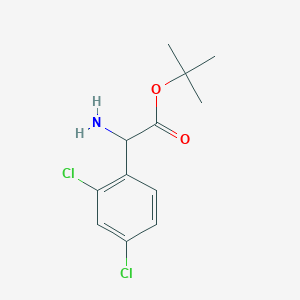 molecular formula C12H15Cl2NO2 B2756717 Tert-butyl 2-amino-2-(2,4-dichlorophenyl)acetate CAS No. 2248260-23-1