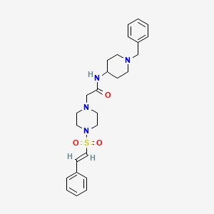 molecular formula C26H34N4O3S B2756724 N-(1-benzylpiperidin-4-yl)-2-[4-[(E)-2-phenylethenyl]sulfonylpiperazin-1-yl]acetamide CAS No. 930538-18-4