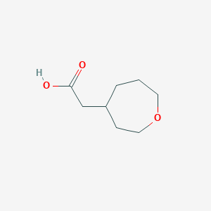 molecular formula C8H14O3 B2756731 2-(Oxepan-4-yl)acetic acid CAS No. 1368356-50-6