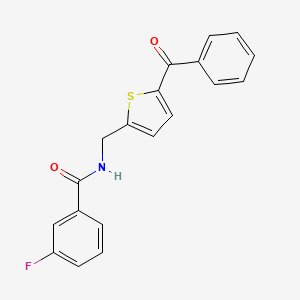 molecular formula C19H14FNO2S B2756755 N-[(5-benzoylthiophen-2-yl)methyl]-3-fluorobenzamide CAS No. 1797141-64-0