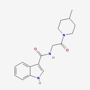 molecular formula C17H21N3O2 B2756774 N-[2-(4-methylpiperidin-1-yl)-2-oxoethyl]-1H-indole-3-carboxamide CAS No. 1251691-44-7