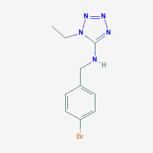 molecular formula C10H12BrN5 B275678 N-[(4-BROMOPHENYL)METHYL]-1-ETHYL-1,2,3,4-TETRAZOL-5-AMINE 
