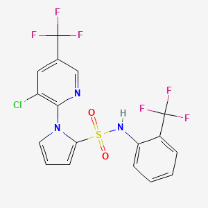 1-[3-chloro-5-(trifluoromethyl)pyridin-2-yl]-N-[2-(trifluoromethyl)phenyl]pyrrole-2-sulfonamide