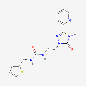 1-(2-(4-methyl-5-oxo-3-(pyridin-2-yl)-4,5-dihydro-1H-1,2,4-triazol-1-yl)ethyl)-3-(thiophen-2-ylmethyl)urea
