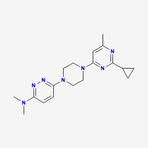 6-[4-(2-Cyclopropyl-6-methylpyrimidin-4-yl)piperazin-1-yl]-N,N-dimethylpyridazin-3-amine