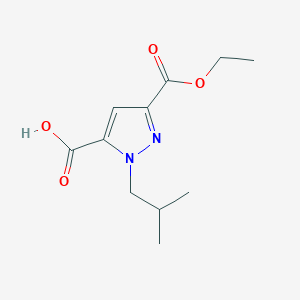 5-Ethoxycarbonyl-2-(2-methylpropyl)pyrazole-3-carboxylic acid