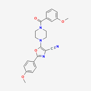 5-(4-(3-Methoxybenzoyl)piperazin-1-yl)-2-(4-methoxyphenyl)oxazole-4-carbonitrile