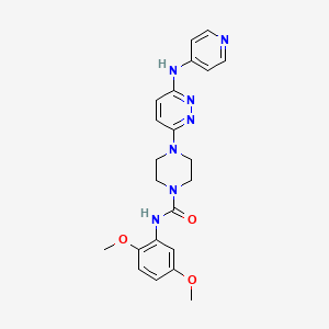 molecular formula C22H25N7O3 B2756800 N-(2,5-dimethoxyphenyl)-4-(6-(pyridin-4-ylamino)pyridazin-3-yl)piperazine-1-carboxamide CAS No. 1021262-28-1