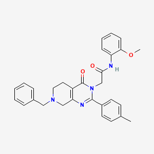 N-cyclopropyl-4-{[1-(3-fluoro-4-methoxybenzoyl)pyrrolidin-2-yl]methoxy}benzamide