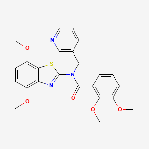 molecular formula C24H23N3O5S B2756814 N-(4,7-dimethoxybenzo[d]thiazol-2-yl)-2,3-dimethoxy-N-(pyridin-3-ylmethyl)benzamide CAS No. 895440-73-0