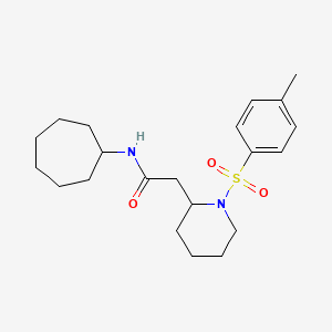 molecular formula C21H32N2O3S B2756820 N-cycloheptyl-2-(1-tosylpiperidin-2-yl)acetamide CAS No. 941990-28-9