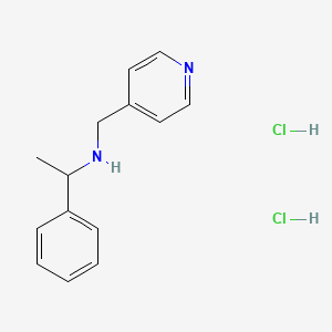 B2756826 1-phenyl-N-(pyridin-4-ylmethyl)ethanamine;dihydrochloride CAS No. 13160-19-5