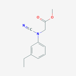 molecular formula C12H14N2O2 B2756874 Methyl 2-[cyano(3-ethylphenyl)amino]acetate CAS No. 1424520-89-7