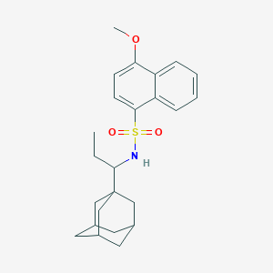 molecular formula C24H31NO3S B2756884 N-[1-(adamantan-1-yl)propyl]-4-methoxynaphthalene-1-sulfonamide CAS No. 446028-34-8