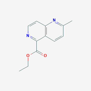 molecular formula C12H12N2O2 B2756893 ethyl2-methyl-1,6-naphthyridine-5-carboxylate CAS No. 2105535-09-7