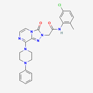 molecular formula C24H24ClN7O2 B2756933 N-(5-chloro-2-methylphenyl)-2-[3-oxo-8-(4-phenylpiperazin-1-yl)-2H,3H-[1,2,4]triazolo[4,3-a]pyrazin-2-yl]acetamide CAS No. 1251551-95-7