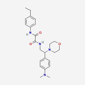 molecular formula C24H32N4O3 B2756944 N-{2-[4-(dimethylamino)phenyl]-2-(morpholin-4-yl)ethyl}-N'-(4-ethylphenyl)ethanediamide CAS No. 900006-06-6