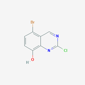 molecular formula C8H4BrClN2O B2756973 5-Bromo-2-chloroquinazolin-8-ol CAS No. 953040-03-4