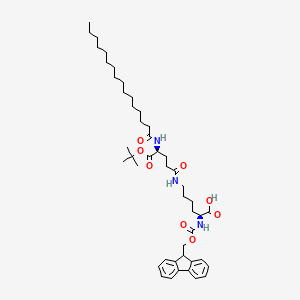 molecular formula C46H69N3O8 B2756982 Fmoc-Lys(Pal-Glu-OtBu)-OH 