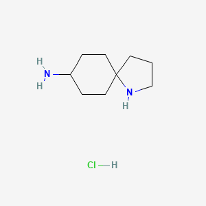 molecular formula C9H19ClN2 B2757013 1-Azaspiro[4.5]decan-8-amine hydrochloride CAS No. 1823898-56-1