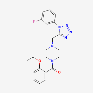 (2-ethoxyphenyl)(4-((1-(3-fluorophenyl)-1H-tetrazol-5-yl)methyl)piperazin-1-yl)methanone