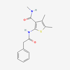 molecular formula C16H18N2O2S B2757035 N,4,5-trimethyl-2-(2-phenylacetamido)thiophene-3-carboxamide CAS No. 896300-00-8