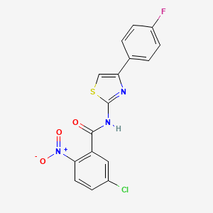 5-chloro-N-[4-(4-fluorophenyl)-1,3-thiazol-2-yl]-2-nitrobenzamide