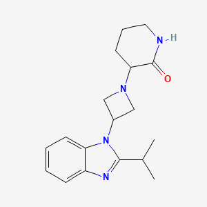 3-[3-(2-Propan-2-ylbenzimidazol-1-yl)azetidin-1-yl]piperidin-2-one