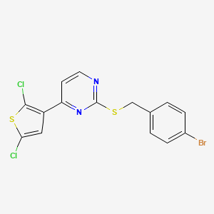 2-[(4-Bromobenzyl)sulfanyl]-4-(2,5-dichloro-3-thienyl)pyrimidine