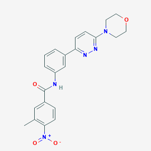 3-methyl-N-(3-(6-morpholinopyridazin-3-yl)phenyl)-4-nitrobenzamide